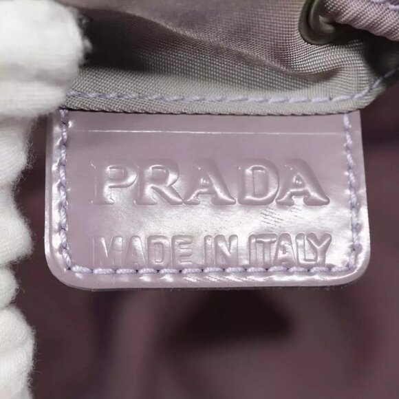 PRADA Pouch Nylon Purple Silver Auth 90239 - Picture 9 of 16